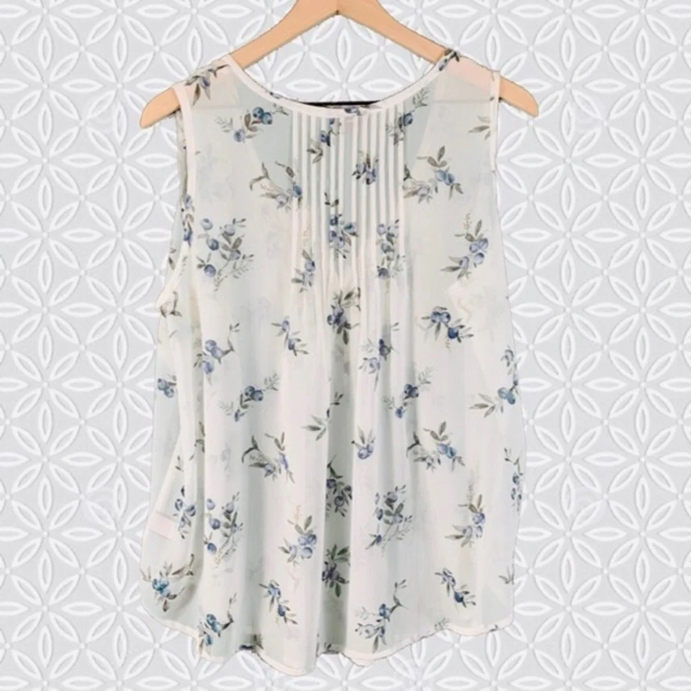 TORRID sleeveless baby doll top white chiffon Size 3 - Picture 4 of 9